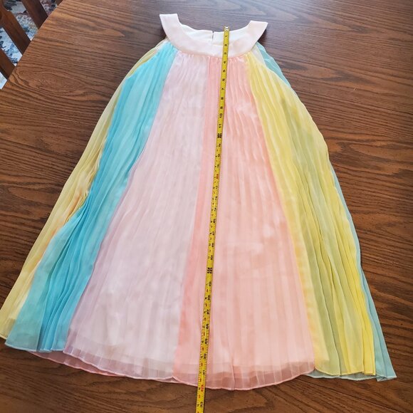 Rare Editions, Girls Pleated  Multi Color Dress Size 16 - Picture 6 of 7
